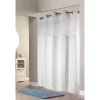 Hookless Shower Curtain, Polyester, White, 71" W, 74" L