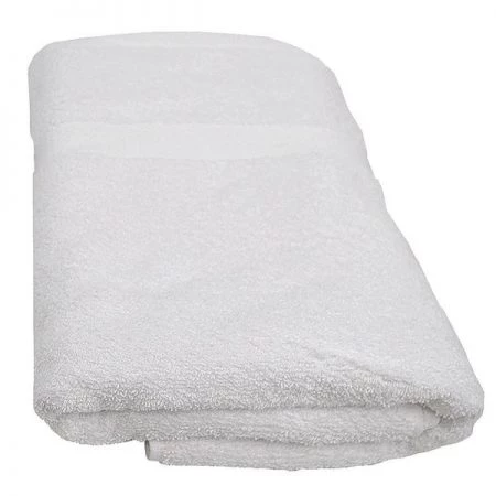 R & R Textile Bath Towel, 20x44 In., White, PK12