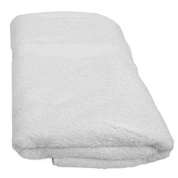 R & R Textile Bath Towel, 20x44 In., White, PK12 1 Bath Towel, 20×44 In., White, PK12