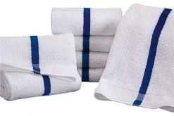 Pool Towel, w/Blue Stripe, 20×40, PK12