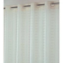 Hookless Shower Curtain, Polyester, Beige, 71 in W, 74 in L
