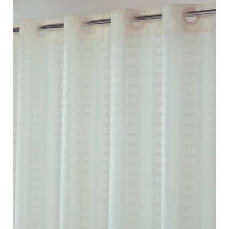 Hookless Shower Curtain, Polyester, Beige, 71 in W, 74 in L