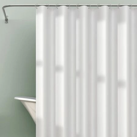 Zenna Home Heavyweight PEVA Shower Liner, White
