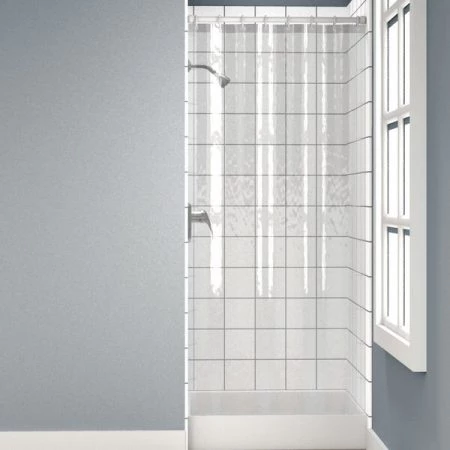 Zenna Home Medium Weight PEVA Shower Stall Liner, Clear